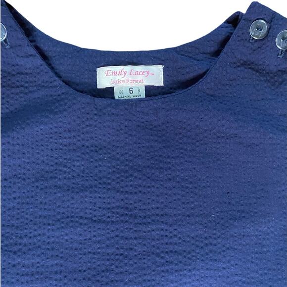 Emily Lacey dark blue pink floral pocket tank dress SIZE 6 - Picture 2 of 4